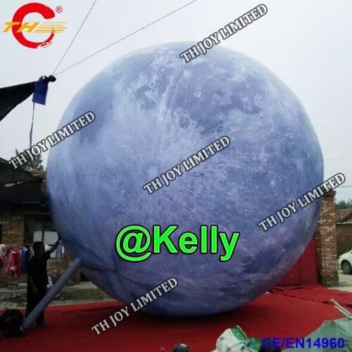 Free door shipping customize giant inflatable moon balloon, inflatable moon ball with LED lights, moon balloon with led light