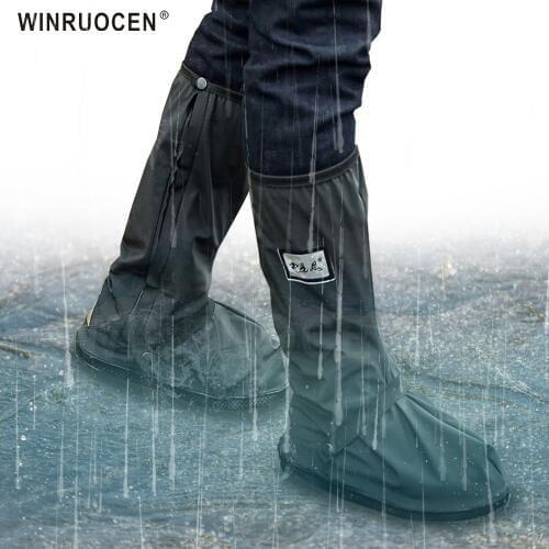 Cycling Shoes Cover Waterproof Windproof Rain Boots Black Reusable Shoe Covers for Men Women Bike Overshoes Boot Shoe