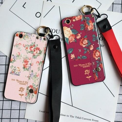 3D Floral Matte Silicone Cases For OPPO F1S A59 A71 A83 A1 A3S AX5 A7 Luxury Neck Lanyard Cover For OPPO F3 F5 A79 F7 F9