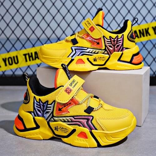 Children Damping Casual Sneakers Boys Girls Lightweight Shoes Soft Mesh Running Sports Sneakers Baby Shoes with Breathable