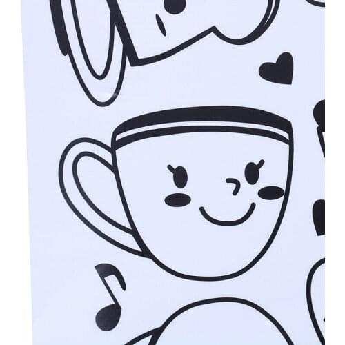 DIY PVC Kitchen Wall Stickers Coffee Sweet Food Wall Decals Decoration Oven Dining Hall Wallpapers Removable Waterproof