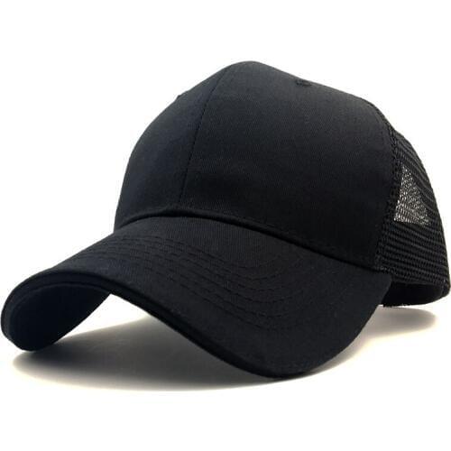Breathable Summer Sun Hats Caps For Women Men Mesh Design Baseball Cap Unisex Solid Truck Hat Black White Color Dad Hats 2018