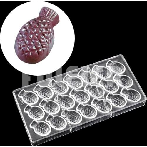 Pineapple Shape Belgium Polycarbonate Chocolate Mold Baking Sweets Candy Mould Trays Bakeware Confectionery Tool