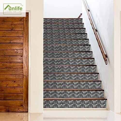 Funlife® Marble Matte Mosaic Anti-Slip Floor Stickers Self-Adhesive Ground Stickers Decorative Home Waterproof Stair Stickers