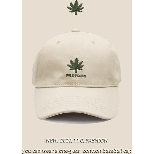 Hat Man Maple Leaf Embroidered Baseball Cap Womens Street Off-white Peaked Cap Gorras De Béisbol Usa Hat Mens Hats and Caps