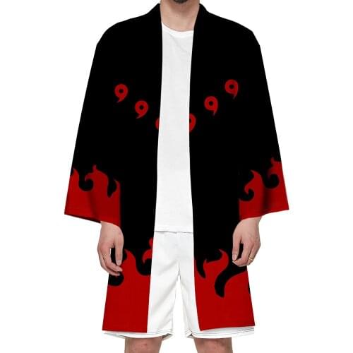 Cosplay Costume Cloak Halloween Man Woman Kimono Long Cardigan Printing Cloak Summer