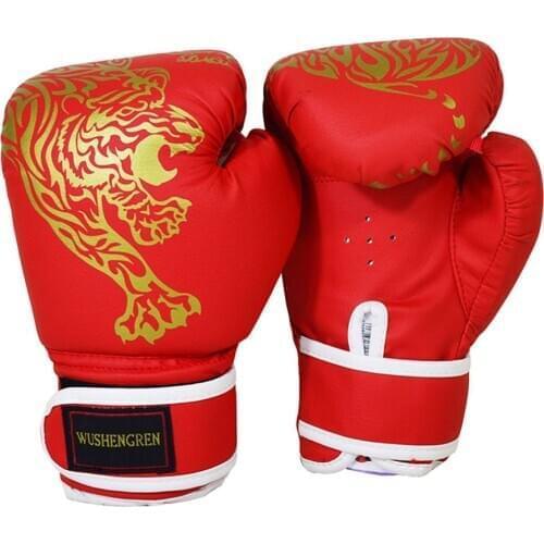 Red Flame Hutu Boxing Gloves For Adults And Children Cartoon Sanshou Gloves For Boxing Training Gloves And Fist Covers