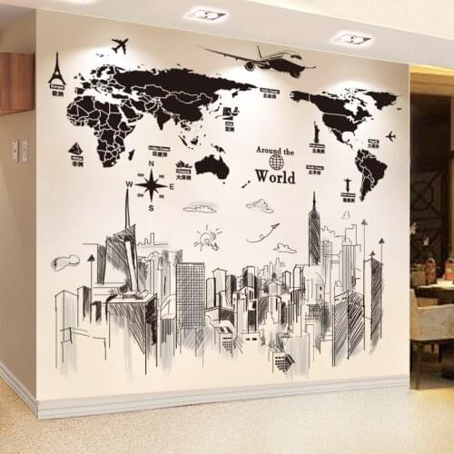 Creative Wall Sticker Home Office Decor Living Room Art Large Mural Teen Room Decoration Accessories Bedroom Decal for Furniture