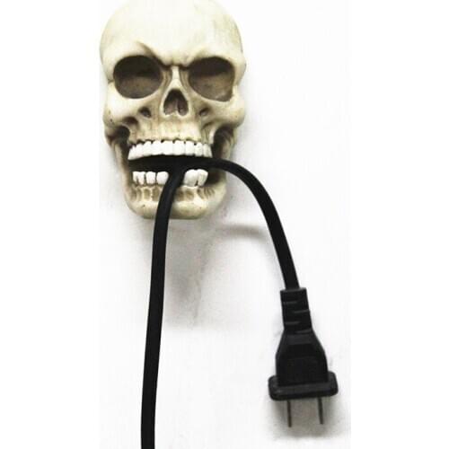 Creative Skull Sculpture Hook Door Hanger Wall Hanging Rack Decorative Coat Key Storage Hooks Halloween Party Decor