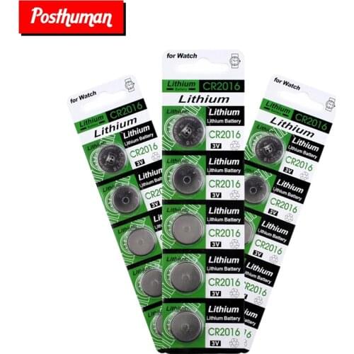 Posthuman CR2016 Lithium Battery CR 2016 DL2016 CR DL 2016 3V Button Cell Batteries Promotion For Watch 25pcs Wholesale
