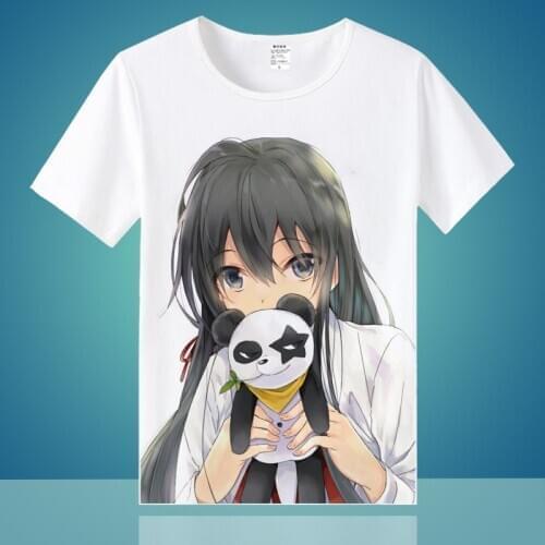 My Teen Romantic Comedy SNAFU Cosplay T-Shirts Yukinoshita Yukino My Youth Romantic Comedy Is Wrong T Shirt Cartoon Top Tee