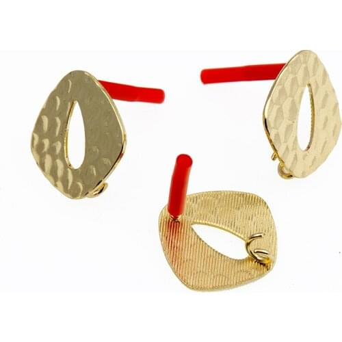 10pcs DIY Stud Earrings Setting Hollow Irregular Earrings Connectors Dangle Earrings Base for Jewelry Making Accessories