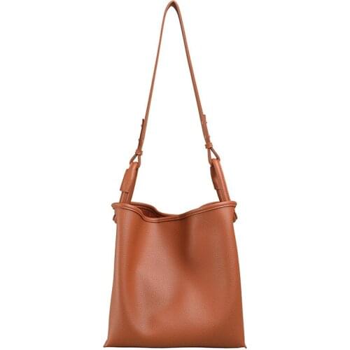 Newwomens Bag The Bucket Bag Fashion Pu Soft Leather Large Capacity Shoulder Messenger BagLadies BagFree Shipping