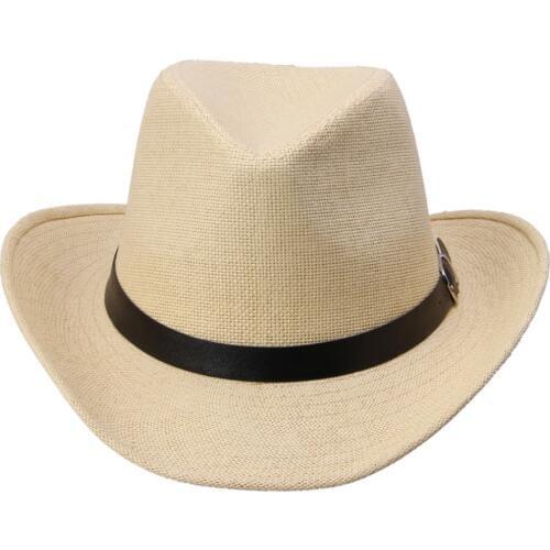 2018 new Kimisohand Fashion 6 Colors Summer Men Straw Hat Cowboy Hat Mens Fashion Hot Sale