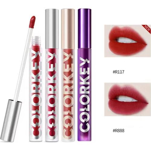 New Arrival Velvet Matte Lip Gloss Women Beauty Cosmetic Lip Glaze Nude Natural Lip Makeup Waterproof Long-lasting