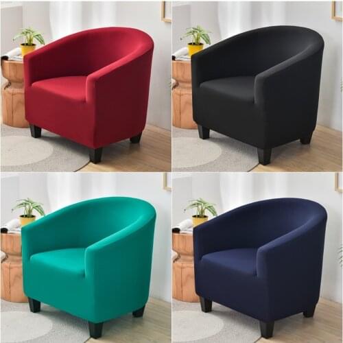 Solid Color Armchair Couch Cover Relax Stretch Single Seater Bath Tub Club Sofa Slipcover for Living Room Elastic Cover Washable