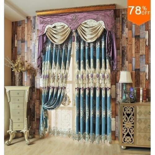 Blue Turquoise Thick door curtain curtains for living rooms Bedroom New living room curtains window curtain living room