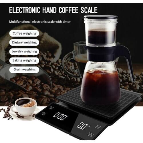 Hand Drip Coffee Scale 0.1G/3Kg Precision Sensor Kitchen Foods Weighing Tool