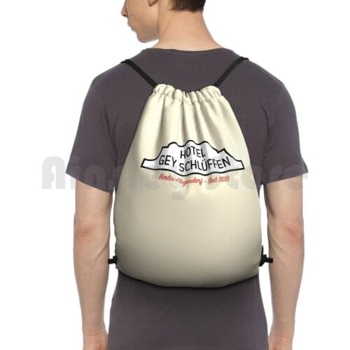 Hotel Gey Schlüffen Backpack Drawstring Bag Riding Climbing Gym Bag Gey Schlüffen Top Secret Ddr Gdr Vintage Hotel Famous