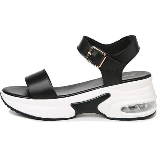 Open-Toe Platform Sandals One-Line Buckle Solid Color WomenS Shoes Platform WomenS Shoes