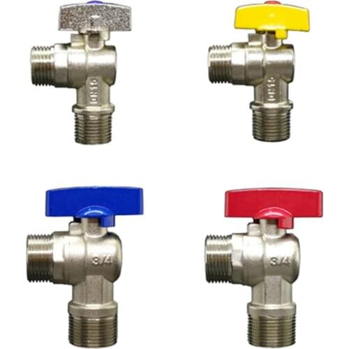 Ball core triangle valve copper electroplating large flow switch 1/2 3/4 DN15 20 1 / 2 3 / 4 cold and hot water gas copper ball