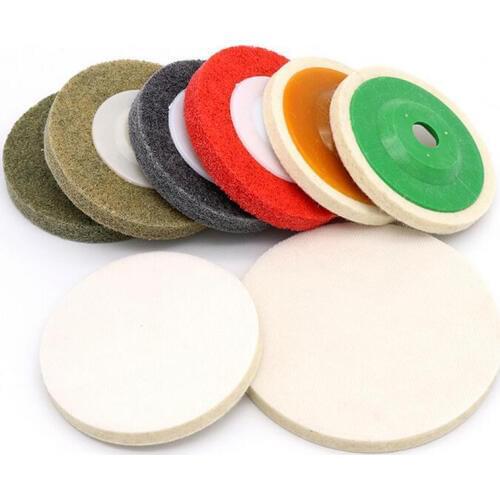 4" 100mm wool polishing wheel buffing pads angle grinder wheel felt polishing disc Polisher/Nylon Polishing Wheel Sanding Disc