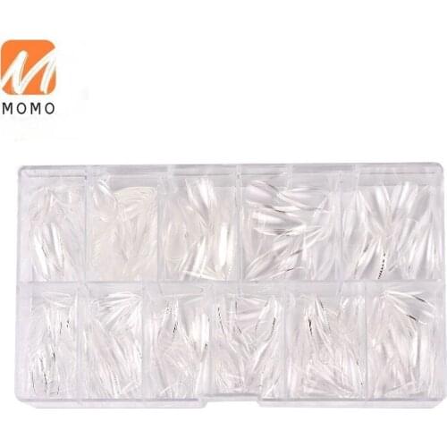 Nail Tips Ultra-Thin Seamless Almond Nail Piece Transparent Water Drop Semi-Nail Sticky Full Stickers Dual-Use Extension Nail