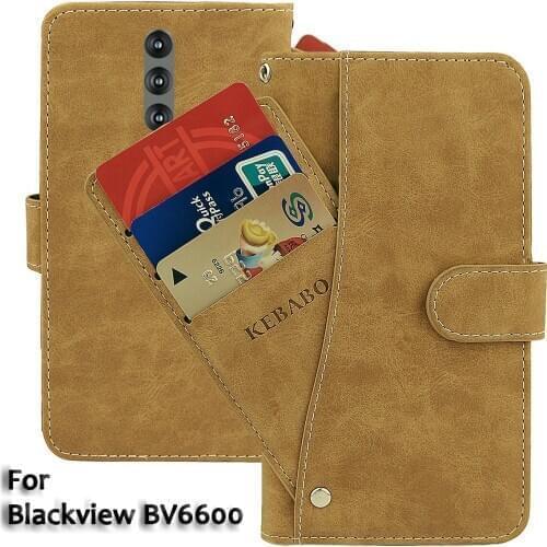 Vintage Leather Wallet Blackview BV6600 Case 5.7" Flip Luxury Card Slots Cover Magnet Phone Protective Cases Bags