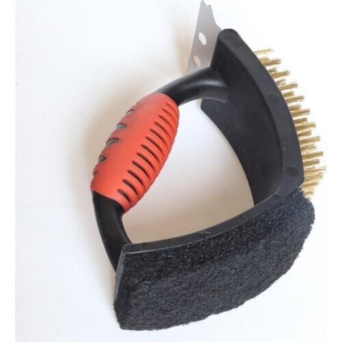 Bbq roasted accessories barbecue tools wire cleaning brush oven grill net cleaning multi - purpose copper Barbecue tools