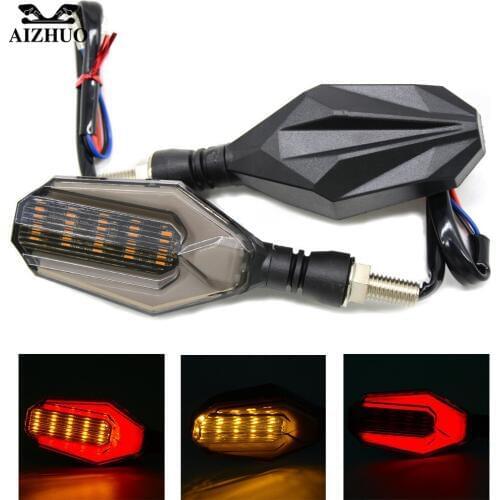 1 Pair Universal Motorcycle Turn Signal LED Indicators Amber Light For ducati 1098S 899 1199 1299 Panigale 1198 S ST4S 748 900SS