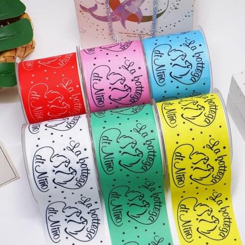 DIY Cartoon Flower Printed Grosgrain Ribbon For Craft Supplies Sewing Accessories 5 Yards, Planar Resins 10 Pieces. 58088