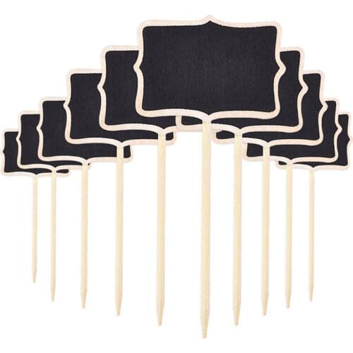 10Pcs/lots Flower Garden Signs Marker Blackboards Ornament Mini Food Label Chalkboard, Message Notes Boards, Party Decorations