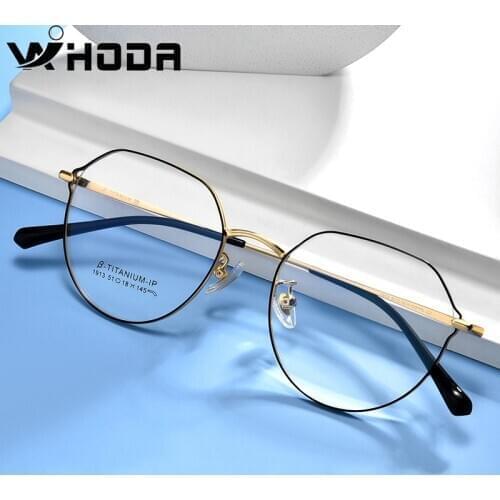 16 g) New Pure β Titanium Business Glasses Frame, Men Ultralight Half-Frame Eyeglasses Myopia Prescription Optical Frames F1849