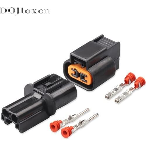 10 Sets 2Pin KUM Sensor Waterproof Wiring Plug Fog Lamp Automotive Male Female Black Connector For Mitsubishi Souast PB625-02027