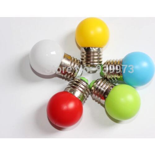 6pcs/lot 0.33w mini led lamp E27 bulb AC220V led light white/red/blue/green/yellow color free shipping