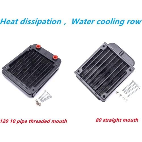 80 Straight /120 10 mm Aluminum Computer Radiator Water Cooler Cooling For CPU GPU VGA RAM Heatsink Exchanger liquid Cooler