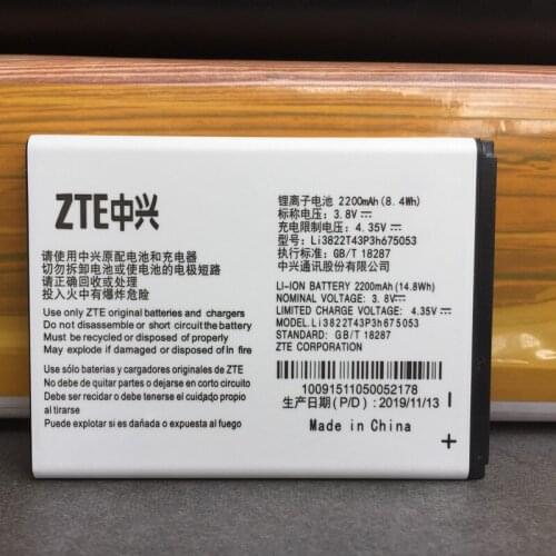 Original New High Quality Battery Li3822T43P3h675053 For ZTE Blade QLux Q Lux A430 Q Lux 3g 4g 2200mAh Batteries