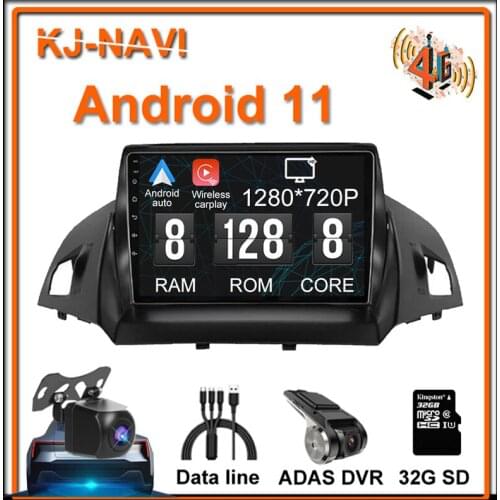 Android 10 9'' 128GB CARPLAY IPS Car Radio Multimedia Video Stereo Player GPS Navigation For Ford Kuga 2 Escape 3 2012 - 2019