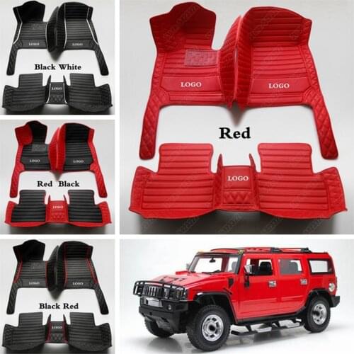 Custom made Car Floor Mats for All Models Hummer H2 H3 All Weather Luxury Leather Suvs Foot Pads Automobile Carpet Cover