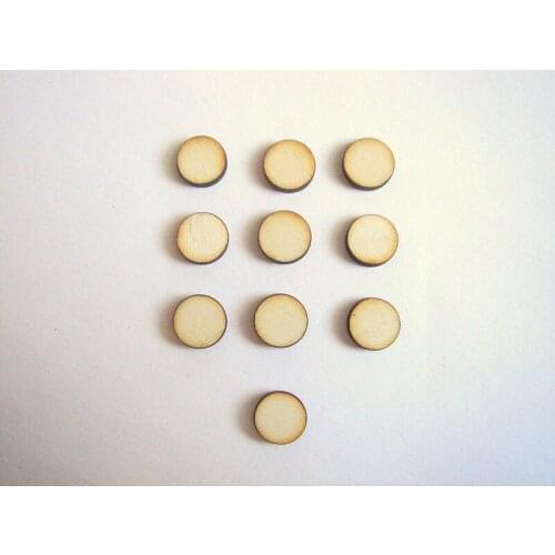 Free Shipping!! 10mm Round Circle Wood Stud Earrings