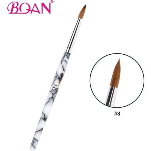 BQAN #8 1Pc Acrylic Nail Art Brush Hot Sale Manufacturer Direct Kolinsky Sable Hair Nail Art Brush Acrylic Nail Beauty Brush