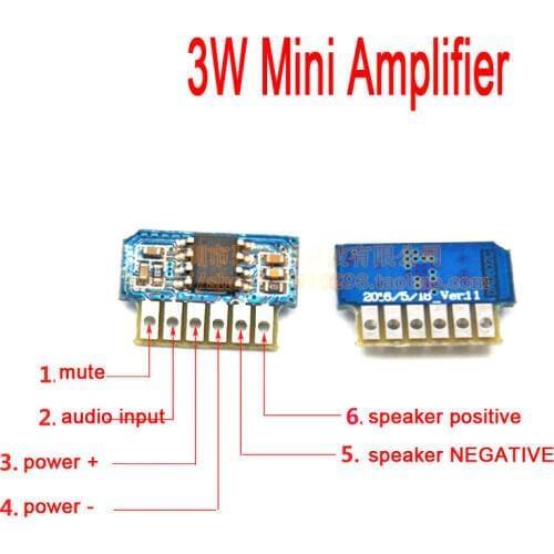 DC 3V 3.7V 5V MINI Class AB Mono 3W Mini Amplifier Board Audio Amp Module One channel