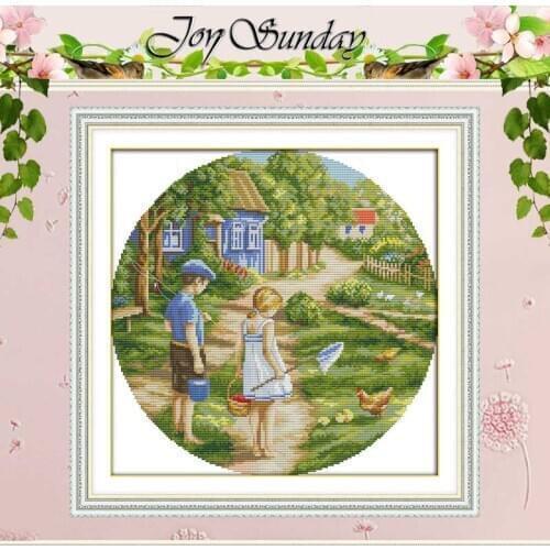 Childhood Sweethearts Counted Cross Stitch 11CT 14CT Cross Stitch Set Wholesale DIY Cross-stitch Kit Embroidery Needlework