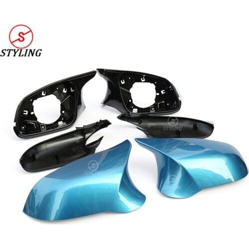 F22 Long Beach Blue Mirror Cover For BMW F31 M2 F87 F21 E84 X1 Rear View Caps Mirror Cover M3 M4 Look car accessories