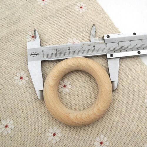 50pcs 50mm Germany beech Ring baby safe baby toys teething toddler jewelry wholesale EA366E
