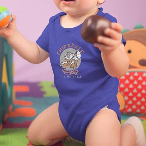 Disney Toddler Jumpsuit Chip 'n' Dale Cartoon Printing Four Seasons Trend Outdoor Baby Girl Boy Onesie 0-24M Comfort Summer New