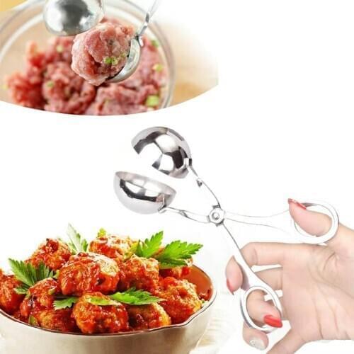 Faroot Kitchen Convenient Meatball Maker Stainless Steel Stuffed Meatball Clip DIY Fish Meat Rice Ball Maker Meatball Mold Tools