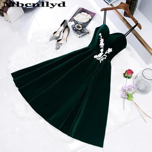 Mbcullyd Elegant Velvet Short Prom Dresses 2020 Sweetheart Back Lace up Vestido De Festa For Women Cheap Cocktail Party Gowns