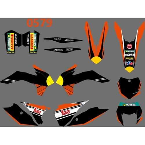 3M 4 STYLES Motorcycle Team Graphic & Backgrounds Decal Stiker Kits for KTM EXC XCW XCF-W 2014 2015 2016