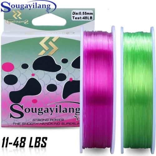 Sougayilang 100M Nylon Fishing Line 0.18-0.55mm Fishing Line Monofilament Fishing Line Carp Boat Rock Fishing Line Pesca